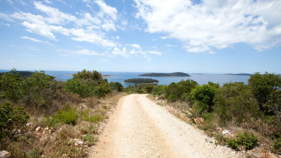 A coastal path overlooking the sea on Šolta.