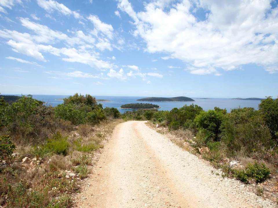A coastal path overlooking the sea on Šolta.