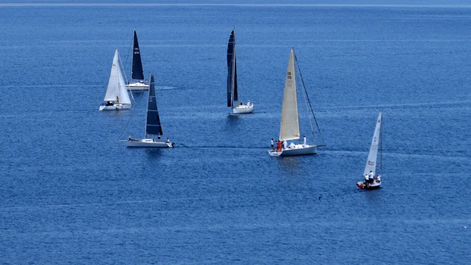 Sailing yachts on the Adriatic Sea.