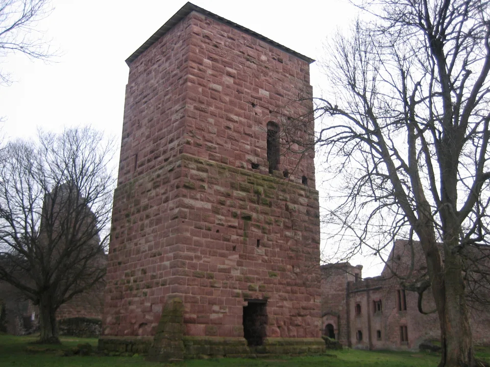 Stone tower at Château de Lutzelbourg, France