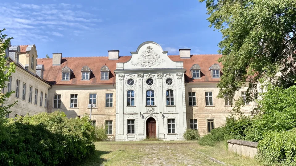 East facade of Fürstenberg Castle in Fürstenberg an der Havel