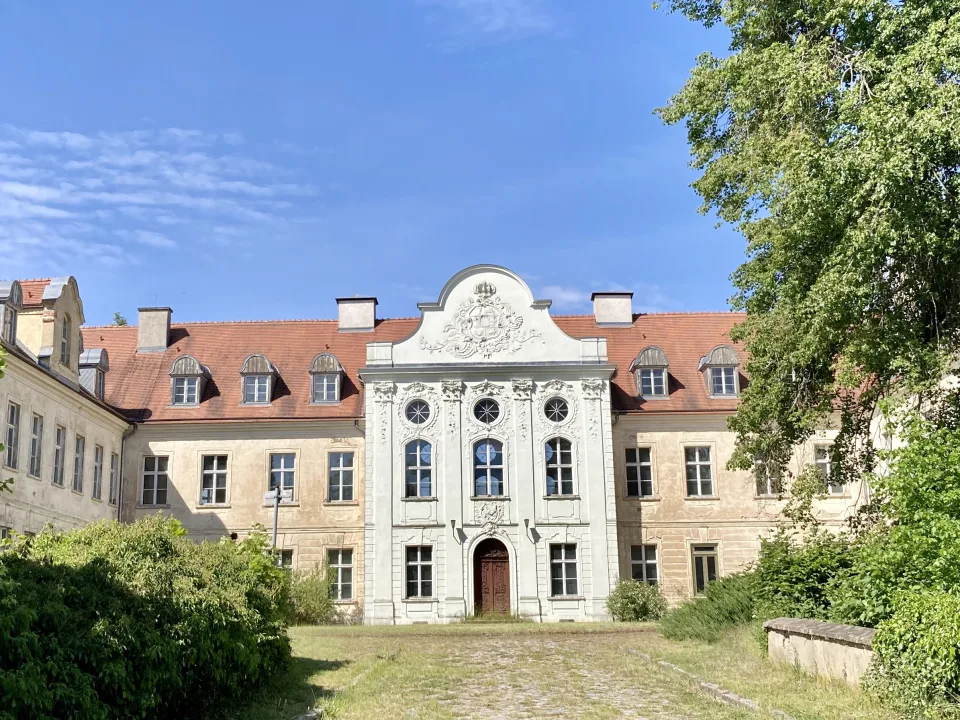 East facade of Fürstenberg Castle in Fürstenberg an der Havel