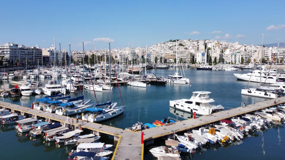 Regional view of Marina Zeas in Piraeus on the Attica coast