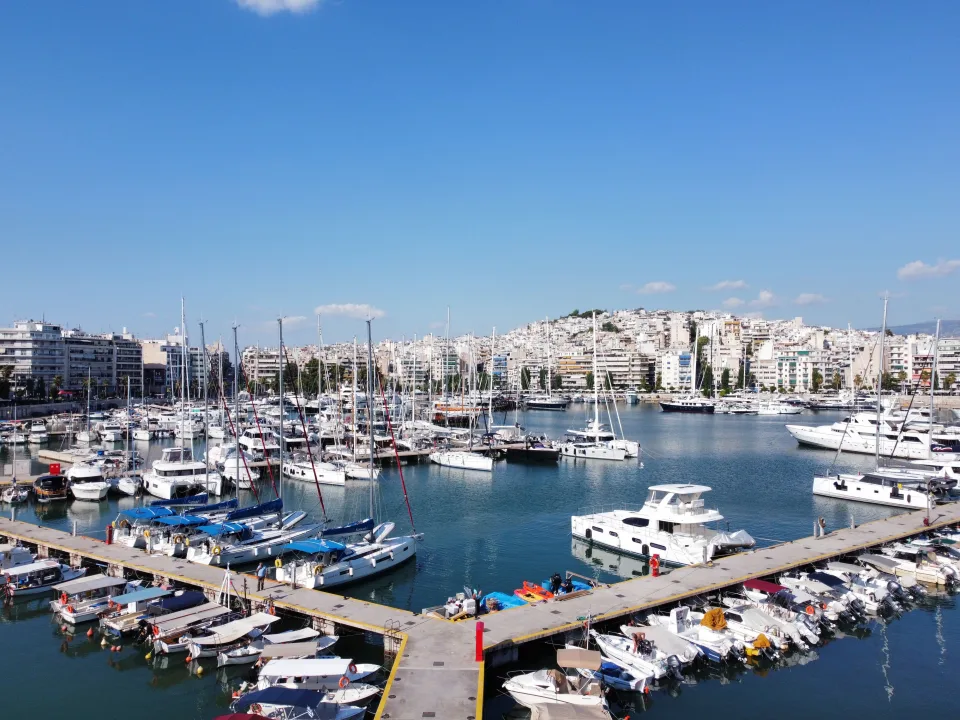 Regional view of Marina Zeas in Piraeus on the Attica coast