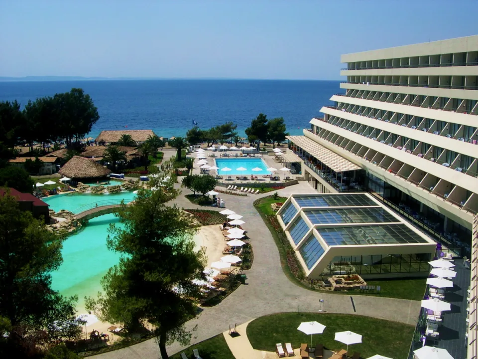 Sithonia Hotel, swimming pools and sea at Porto Carras in 2007