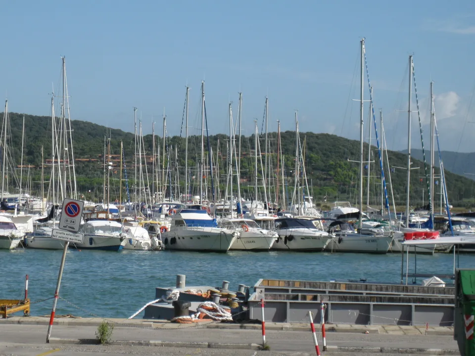 Boats in the port of Talamone