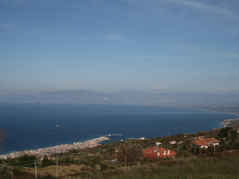 Regional coastal context: the harbour and coast below Vibo Valentia viewed from the hillside