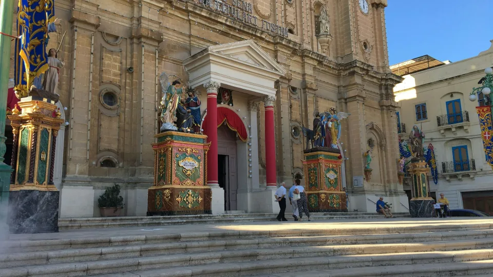 Church frontage in Msida, Malta