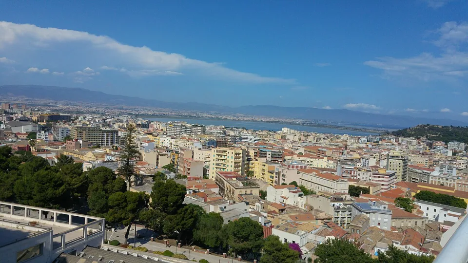 Cagliari city and gulf, Sardinia