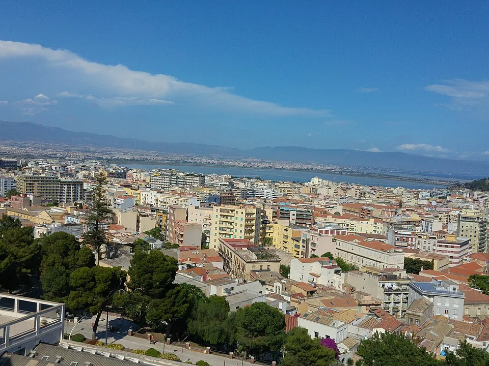 Cagliari city and gulf, Sardinia
