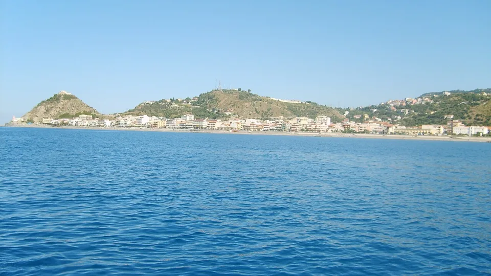 Capo d’Orlando waterfront viewed from sea