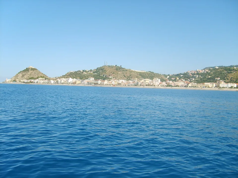 Capo d’Orlando waterfront viewed from sea