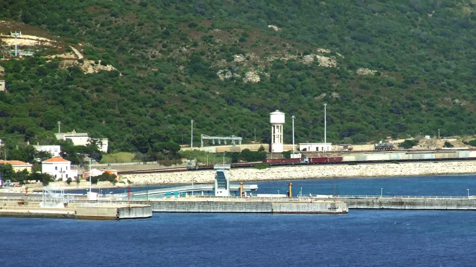 Golfo Aranci harbour coastline