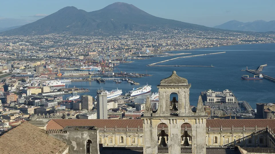 Naples and its gulf viewed from Castel Sant’Elmo
