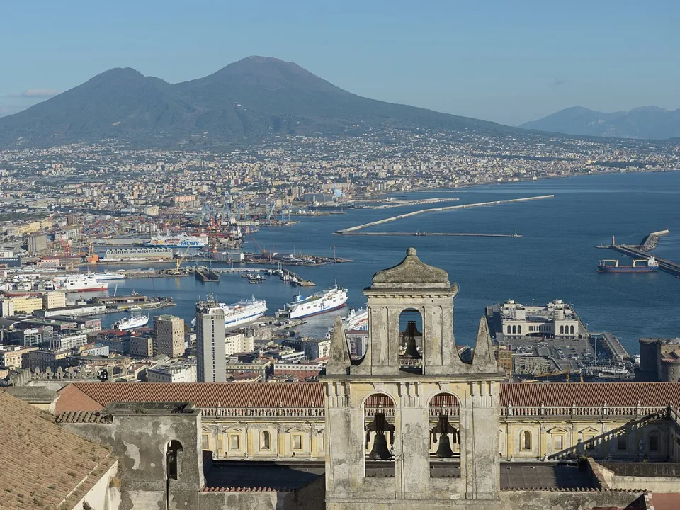 Naples and its gulf viewed from Castel Sant’Elmo