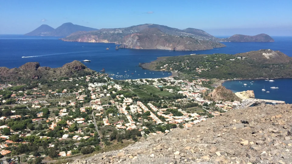 Lipari island viewed from Vulcano, Aeolian Islands — destination context