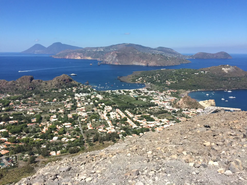 Lipari island viewed from Vulcano, Aeolian Islands