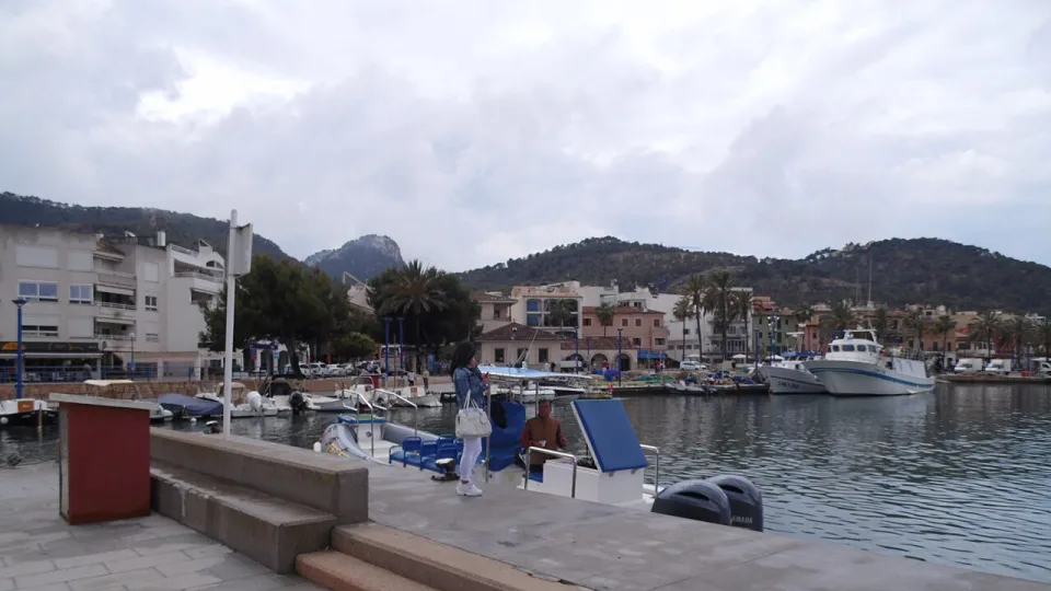 Boats and the waterfront at Port d'Andratx, Mallorca.