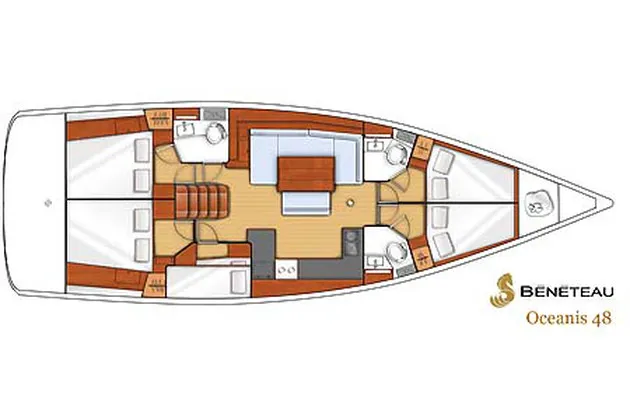 Oceanis 48 Nabucco: Forward Cabin #2 (Cabin Charter - 2 pax) Fully Crewed, ALL EXPENSES — yacht photo 6
