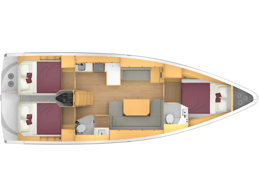Bavaria 42 Sakura J — Yachtfoto 5