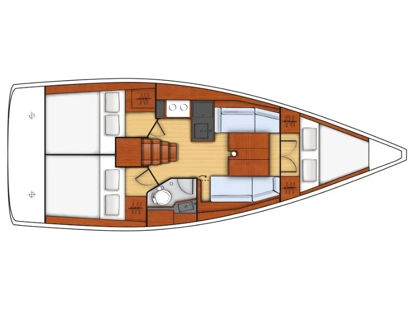 Oceanis 35.1 Levante - Standard line — фотография яхты 25