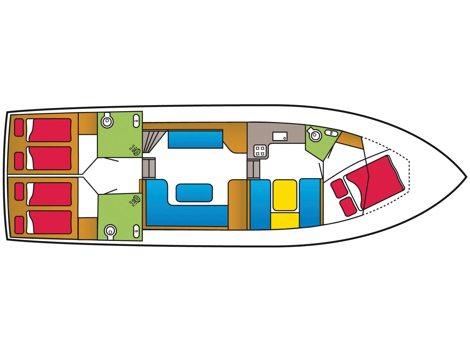 De Drait Valkkruiser 1350 Blueflower — jahtikuva 2