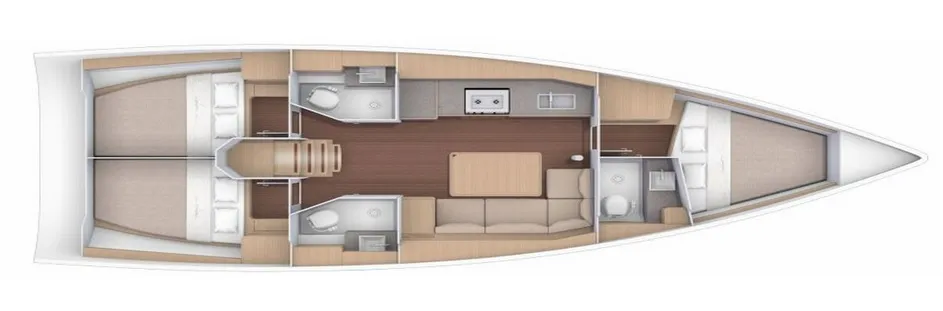 Dufour 390 Grand Large Tiche — фотография яхты 3