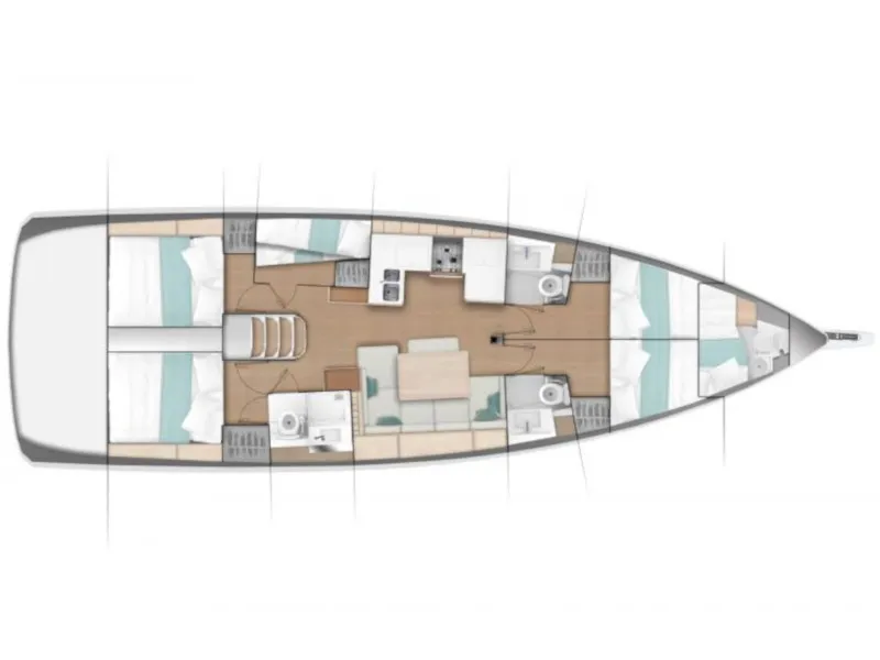 Sun Odyssey 490 Helia (A/C, Gen. 10kVA, Electric Winch NEW 2022) — yacht photo 13