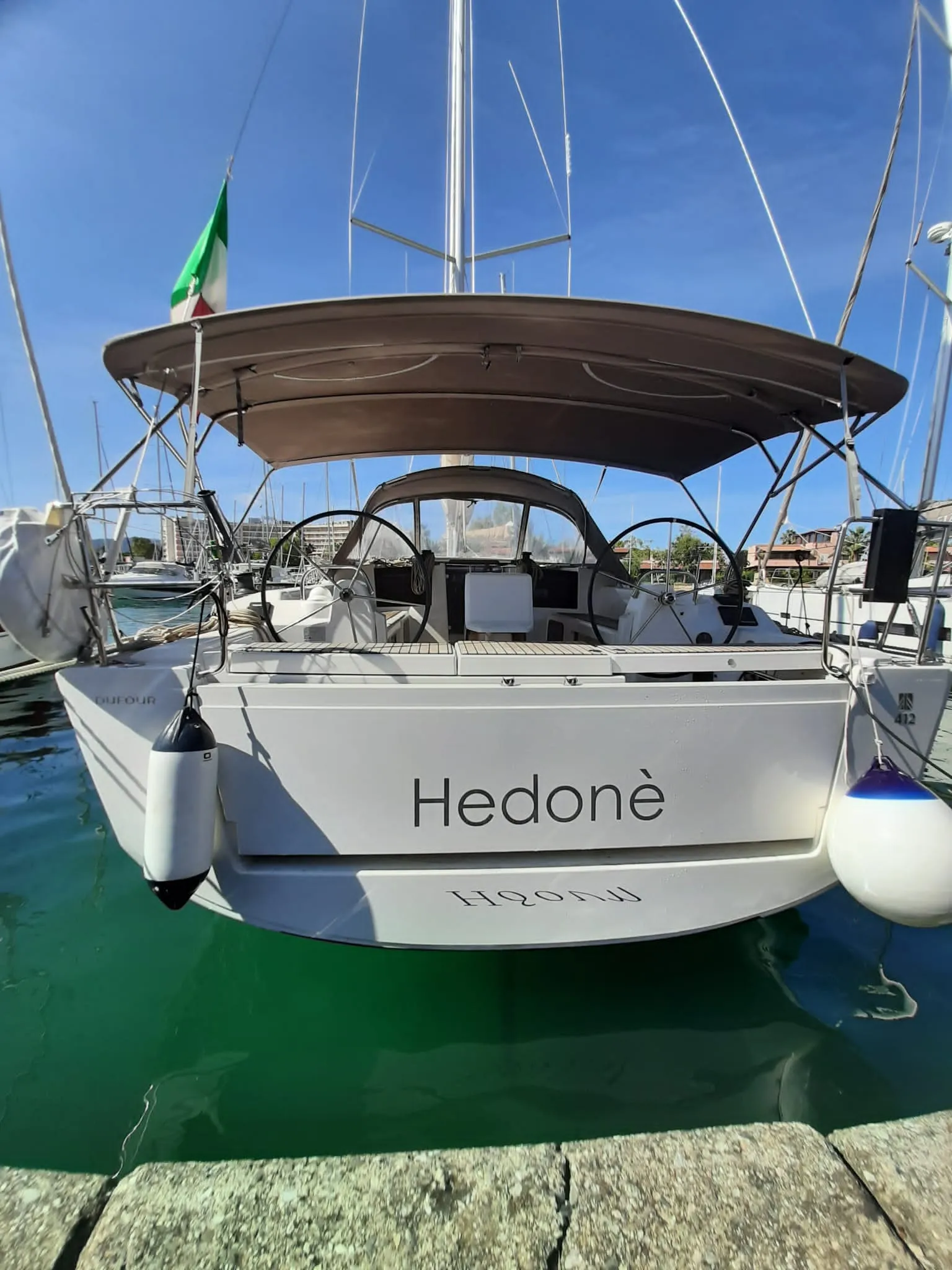 Dufour 412 Grand large Hedoné — фотография яхты 4