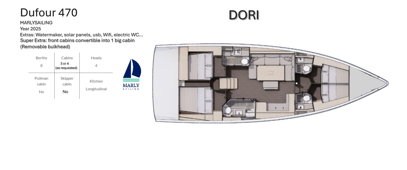 Dufour 470 Dori — фотография яхты 6