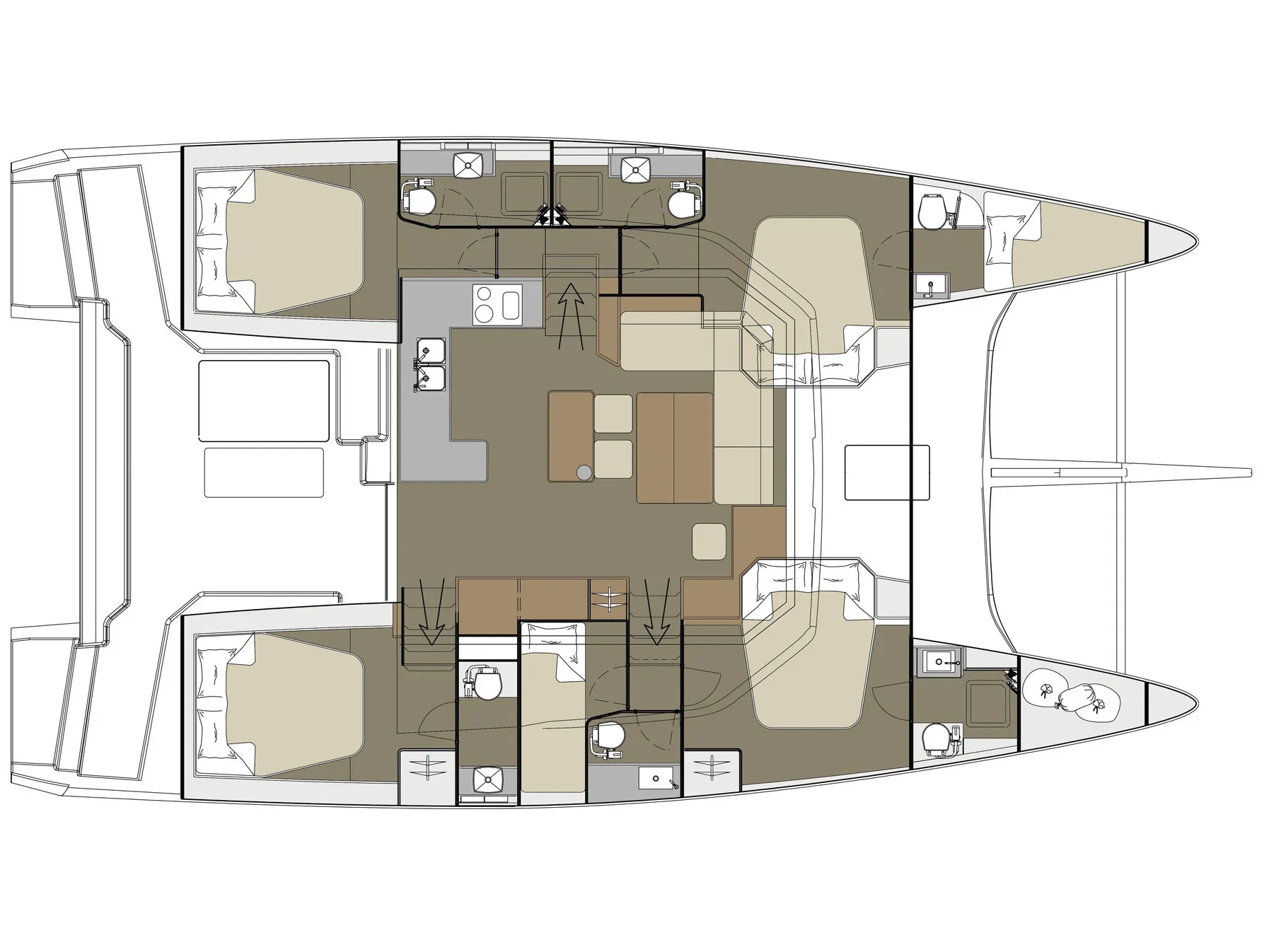 Dufour Catamaran 48 Oblivion Planet — фотография яхты 8