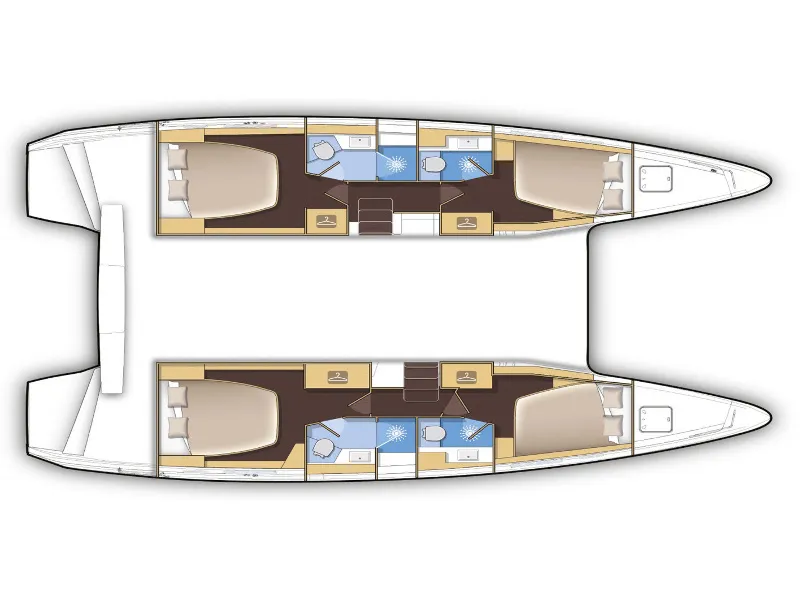 Lagoon 42 Athens: Forward Cabin # 2 (Cabin Charter 2 pax) FULLY CREWED, ALL INCLUSIVE — фотография яхты 3