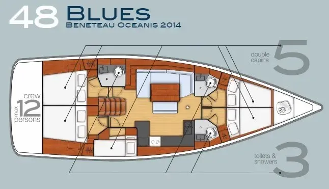 Oceanis 48 Blues — yacht photo 8