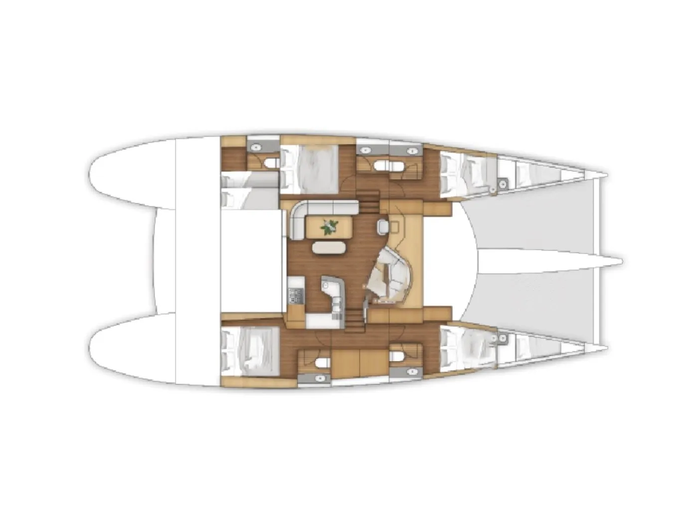 Fountaine Pajot Eleuthera 60 Zorba CAT Cabin 1 — fotografia jachty 1