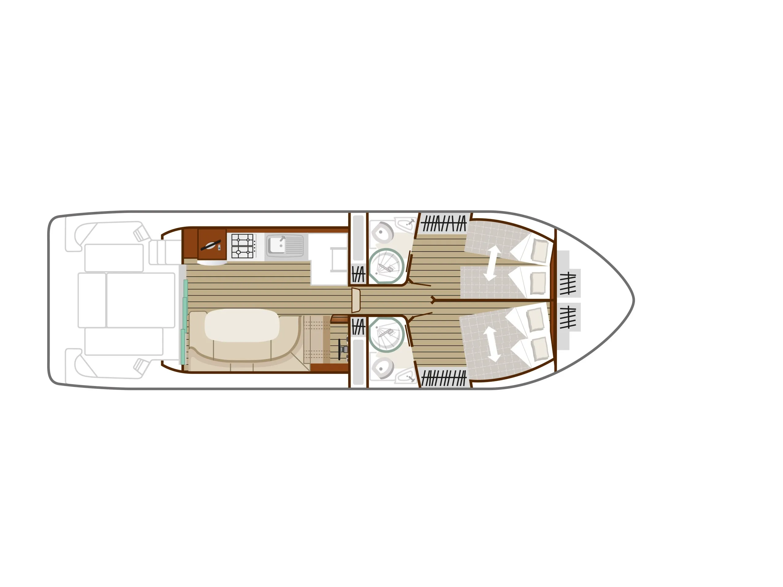 Nicols Quattro Fly C Cruiser Premium+ 4/6 Pers. — Yachtfoto 2