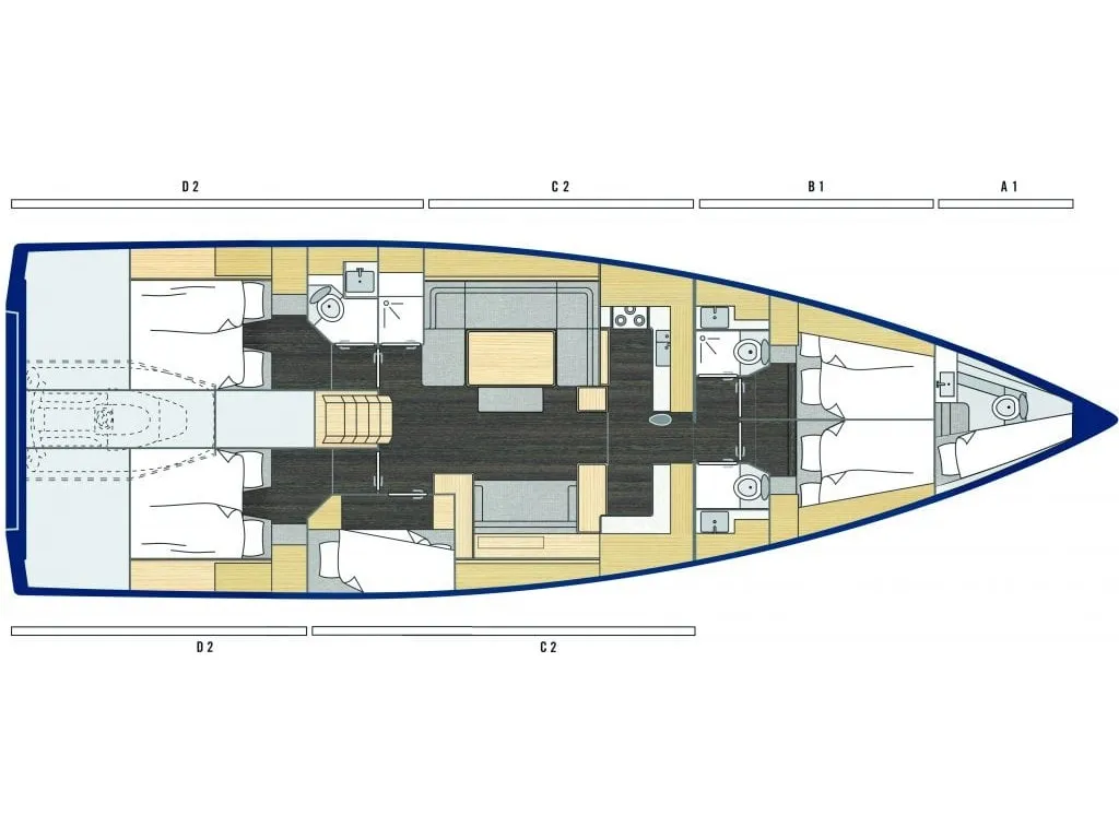 Bavaria C57 AF-BC57 — Yachtfoto 3
