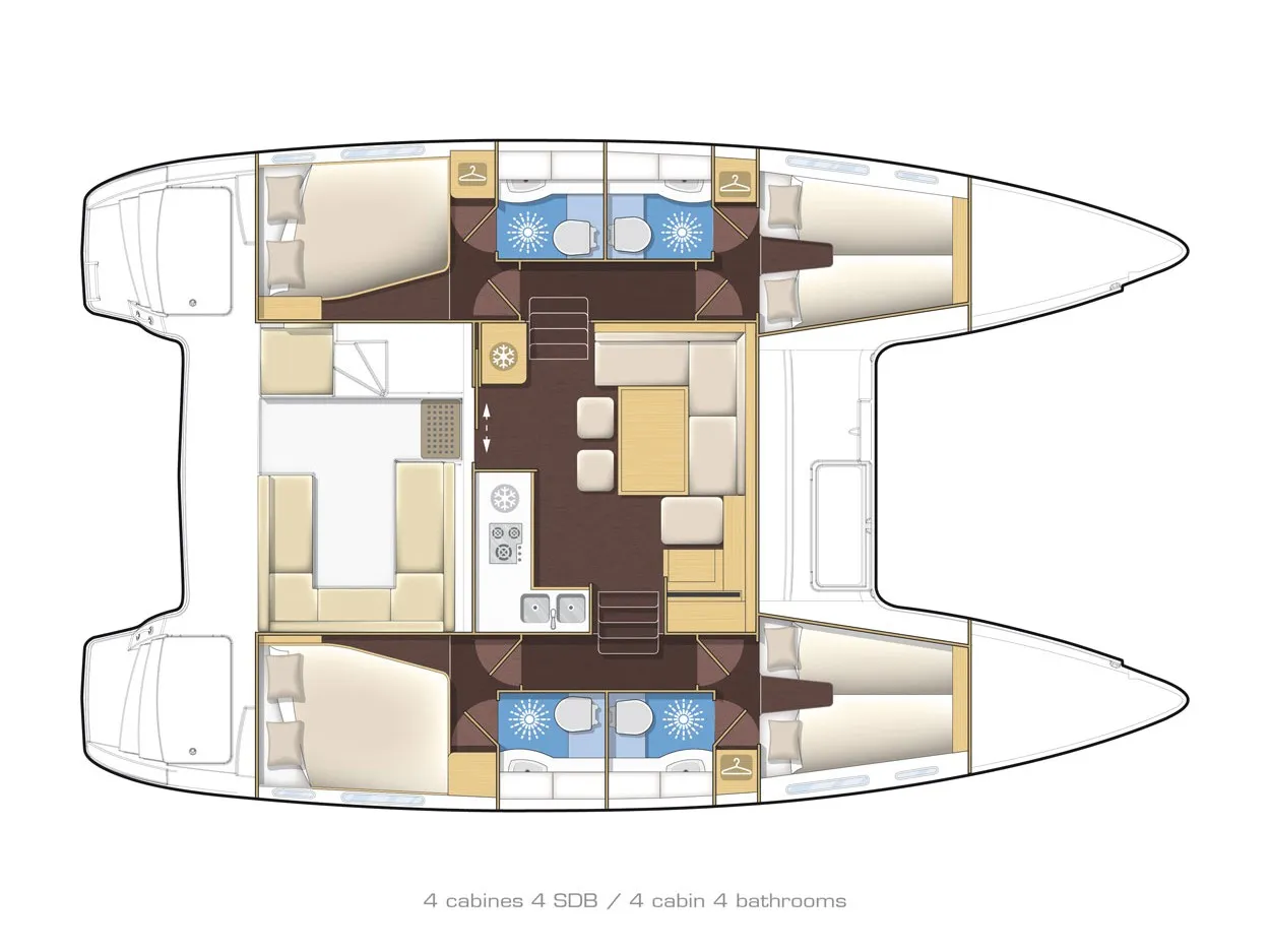 Lagoon 400 S2 Turquoise — фотография яхты 40